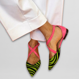 Fenna | Női Zebra stílusú pántos balerina