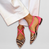 Fenna | Női Zebra stílusú pántos balerina