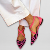 Fenna | Női Zebra stílusú pántos balerina