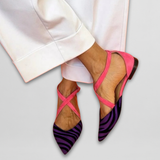 Fenna | Női Zebra stílusú pántos balerina